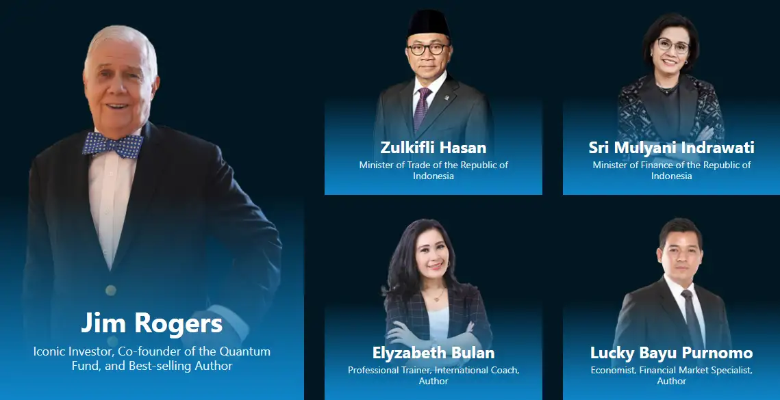 Jim Rogers, Zulkifli Hasan, Sri Mulyani Indrawati, Elyzabeth Bulan, Lucky Bayu Purnomo