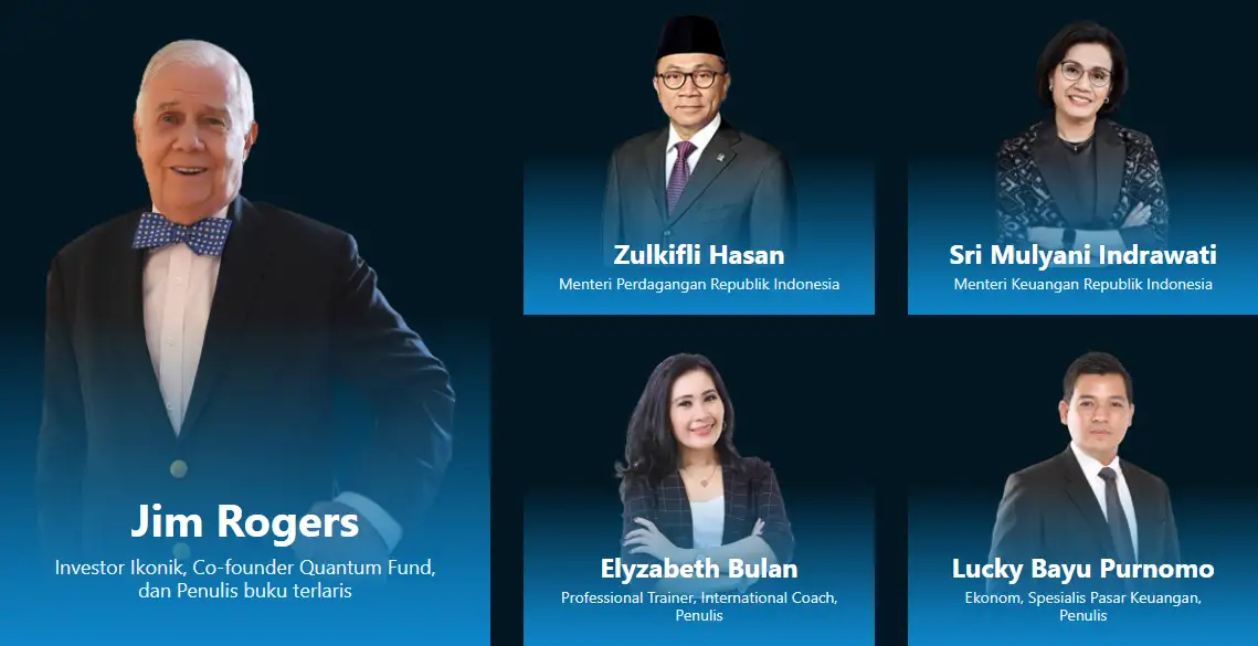 Jim Rogers, Zulkifli Hasan, Sri Mulyani Indrawati, Elyzabeth Bulan, Lucky Bayu Purnomo